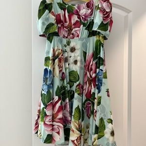 Dolce and Gabbana Girls Floral Lined Dress Size 6 years.